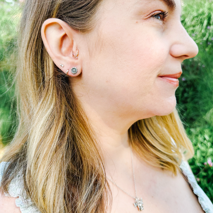 Sunflower and Bumble Bee Earring Set