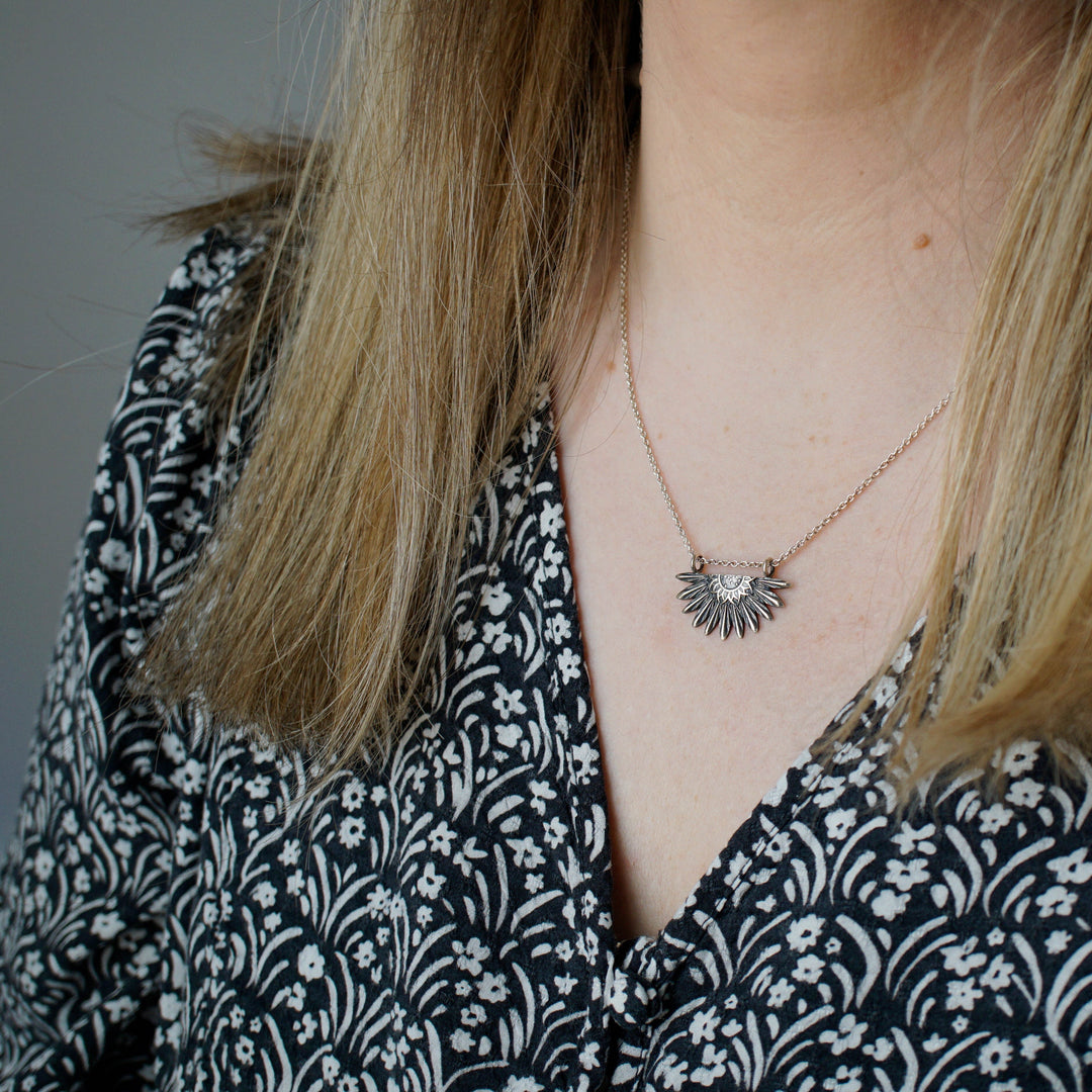 Sunflower Pendant Necklace - Large