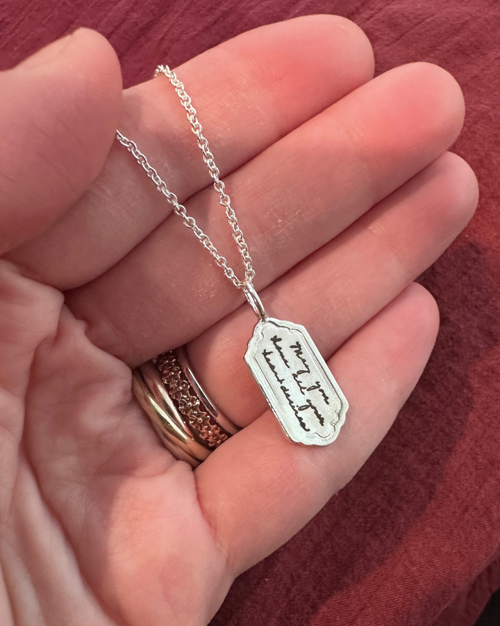 Frame Charm - Custom Engraved Handwriting