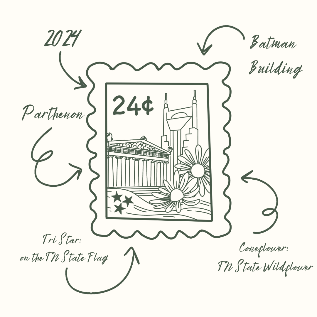 Nashville Stamp Charm