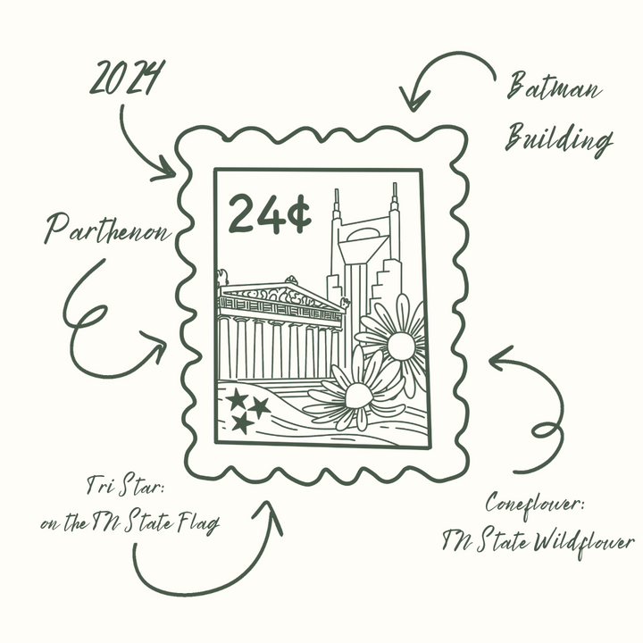 Nashville Stamp Charm