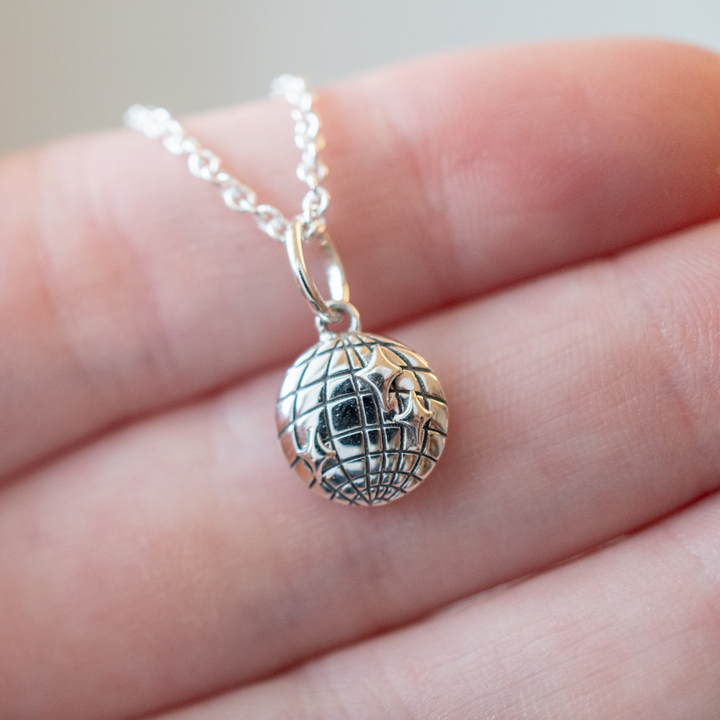 Close up of disco ball charm