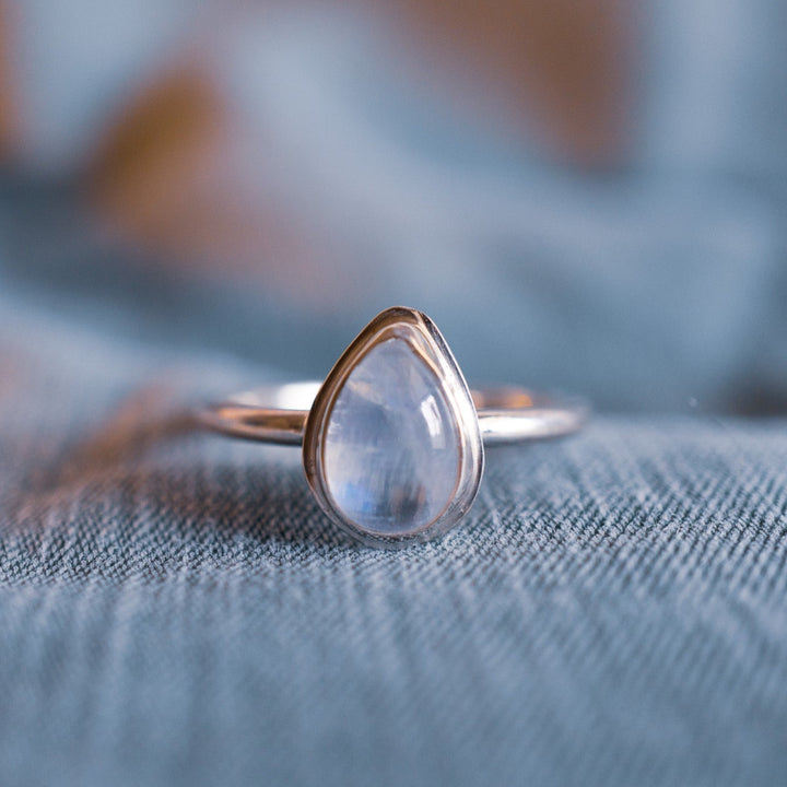 Rainbow Moonstone Ring