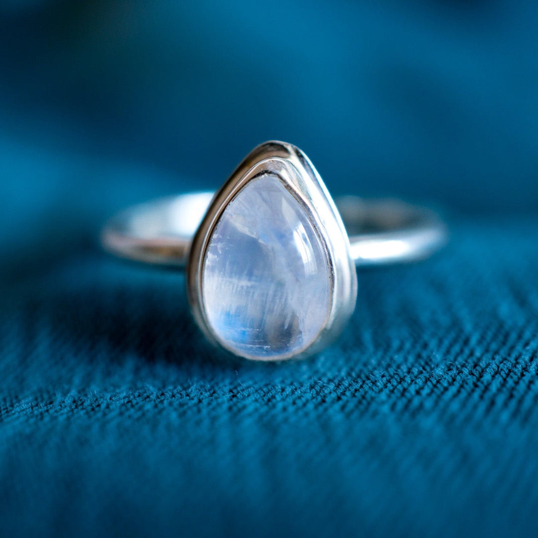 Rainbow Moonstone Ring