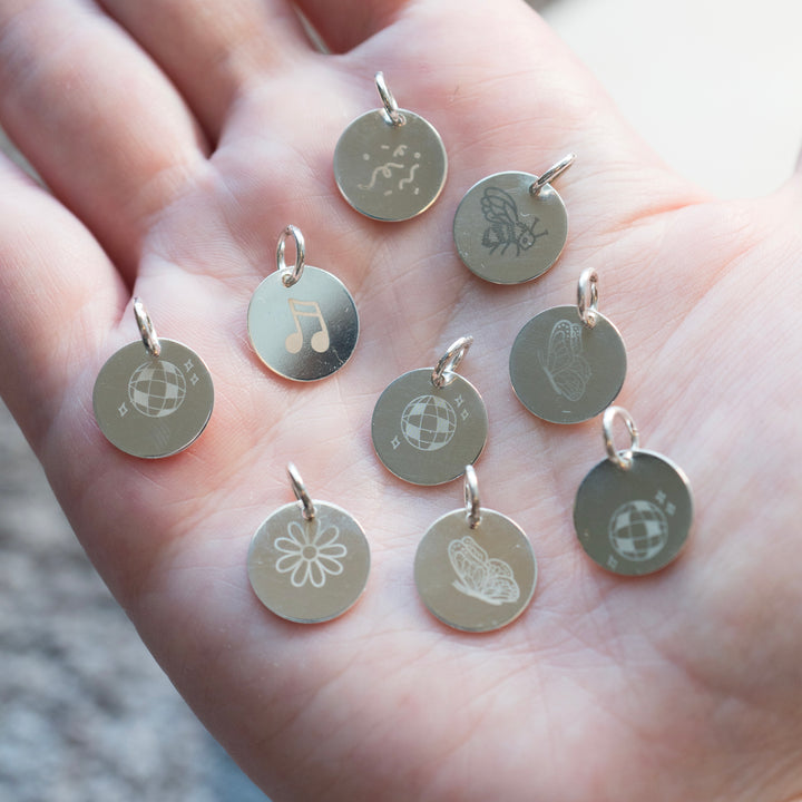 Engraved Charm Samples