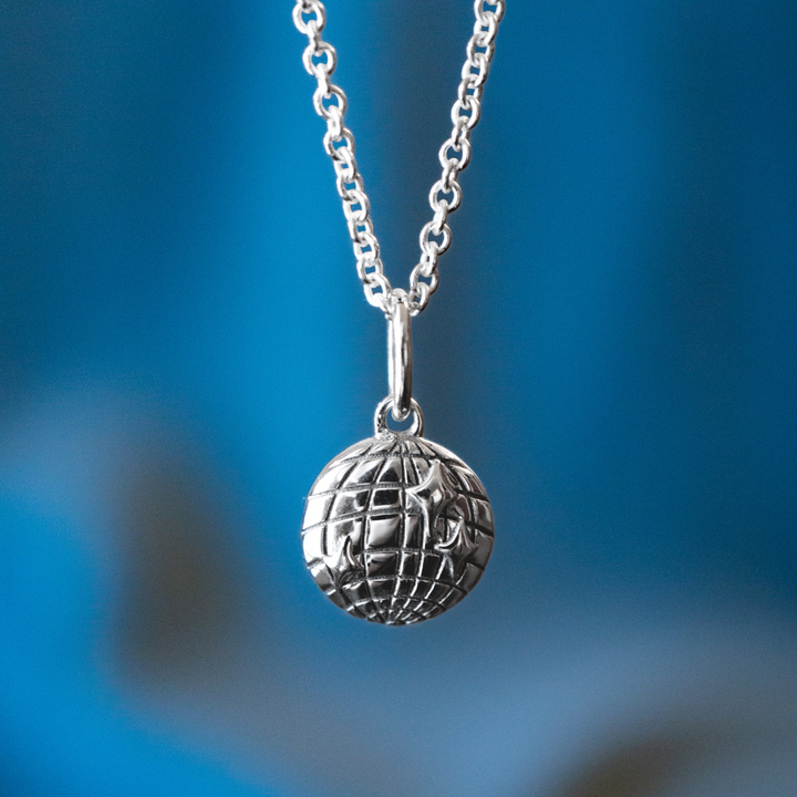 Silver Disco Ball Necklace