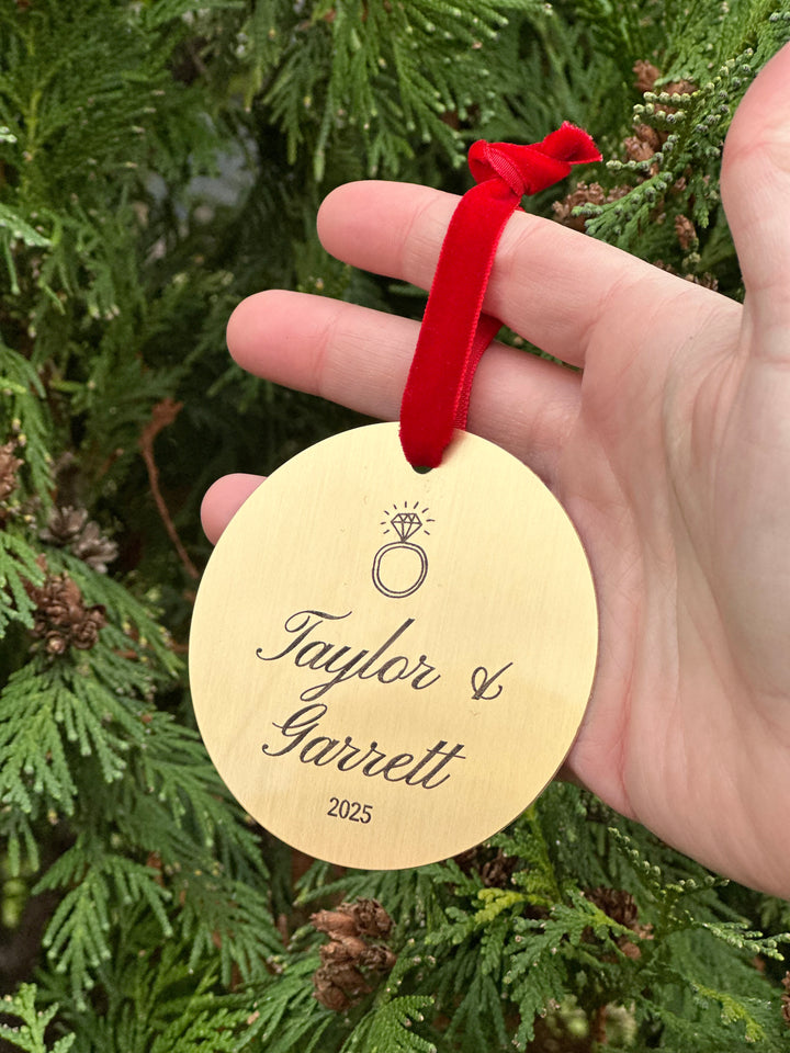 Custom Brass Keepsake Ornament