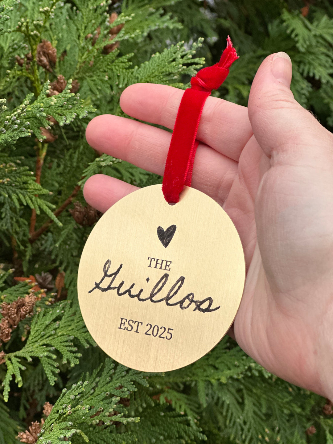 Custom Brass Keepsake Ornament