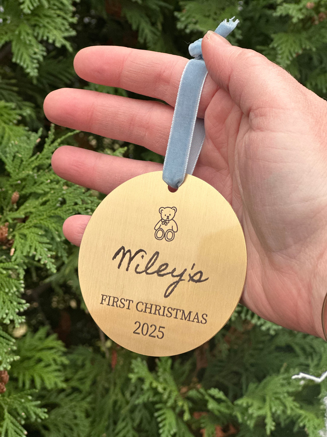 Custom Brass Keepsake Ornament