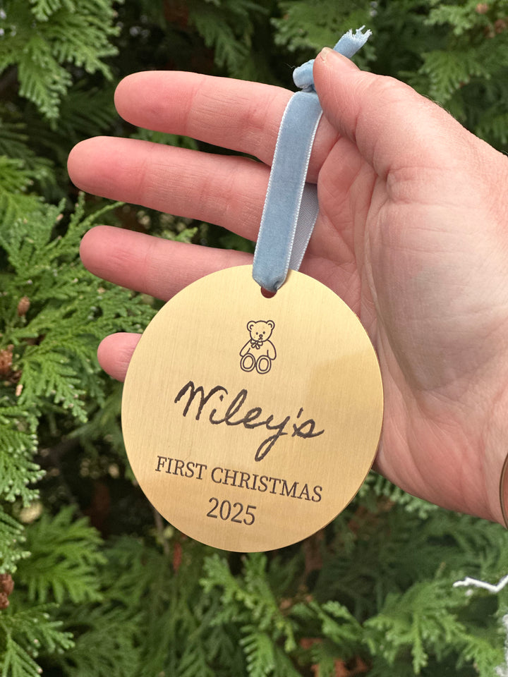 Custom Brass Keepsake Ornament