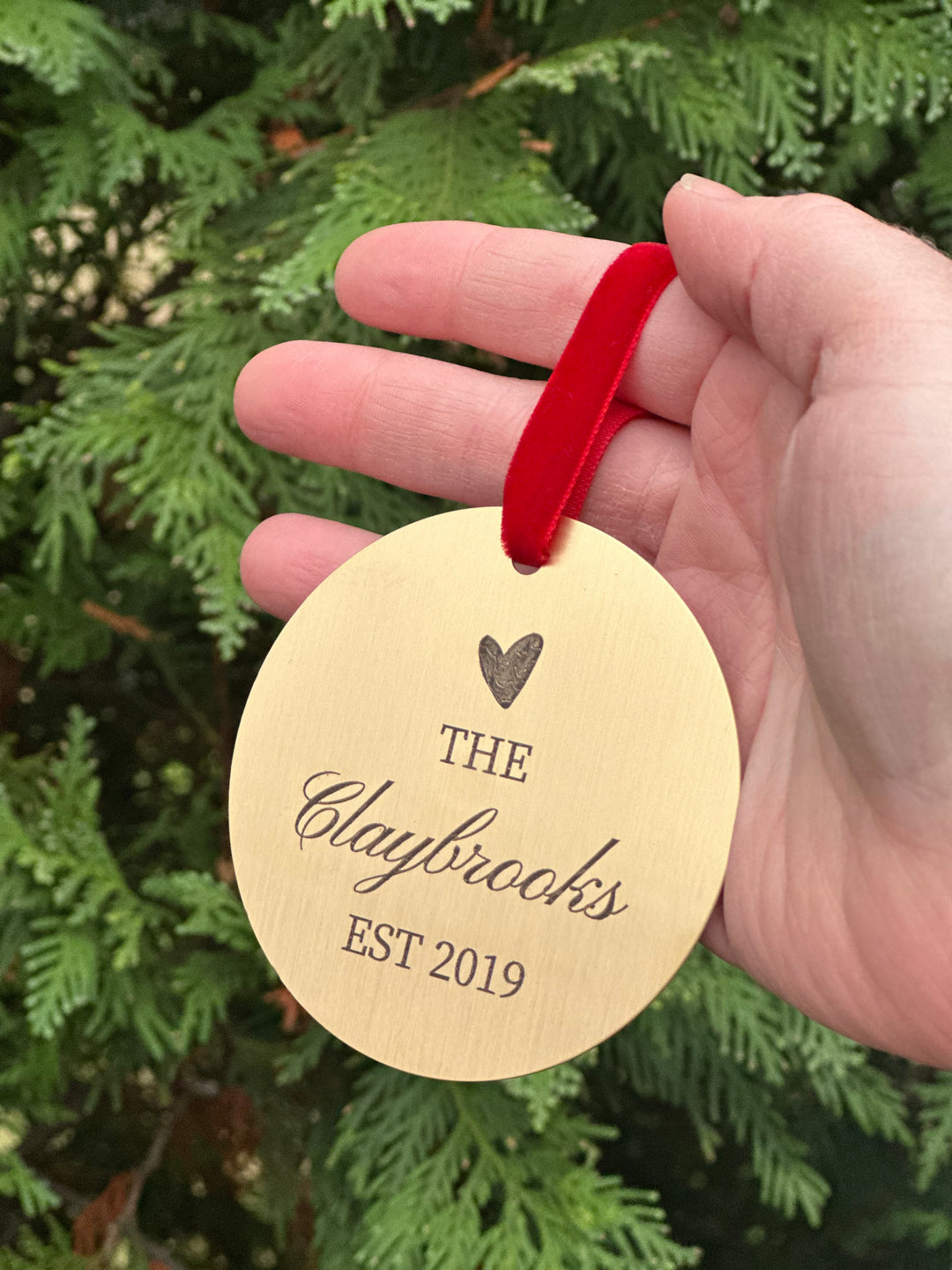 Custom Brass Keepsake Ornament