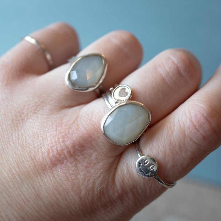Moonlit Memories Ring - White Moonstone