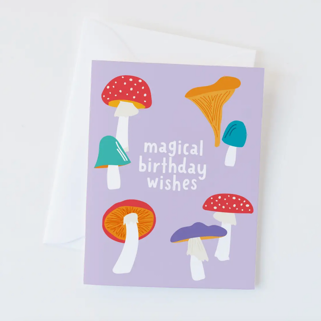 Magical Mushrooms Birthday Card