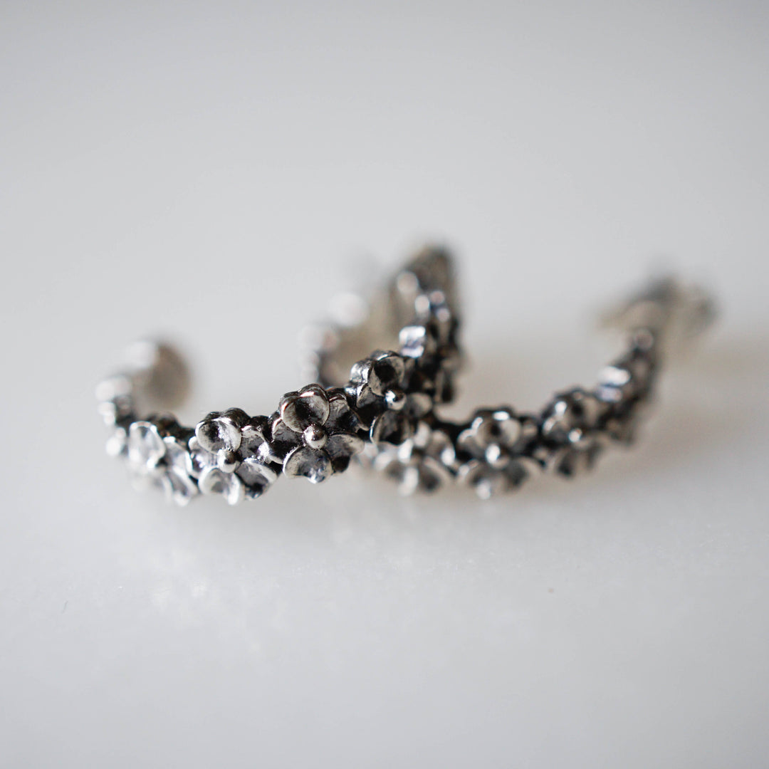 Small Forget Me Not Hoop Earring