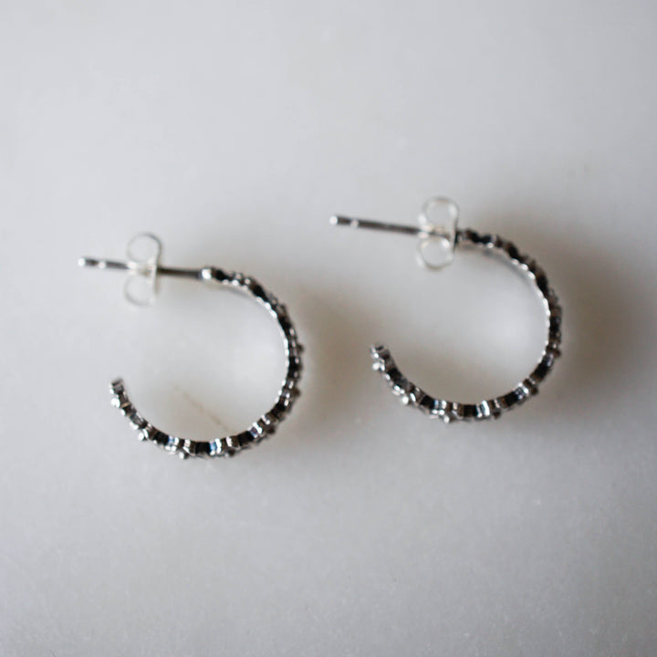 Small Forget Me Not Hoop Earring