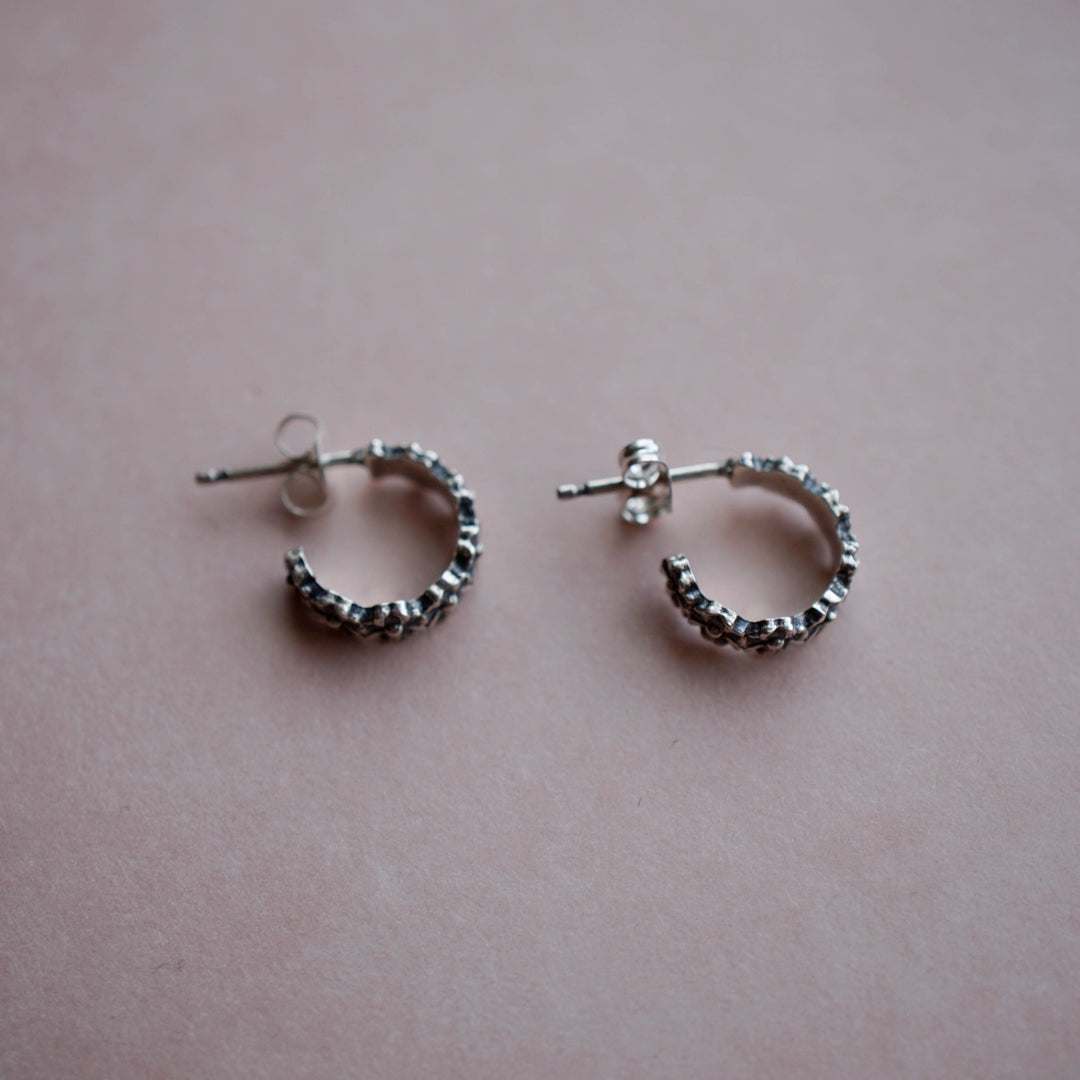 Mini Forget Me Not Hoop Earring