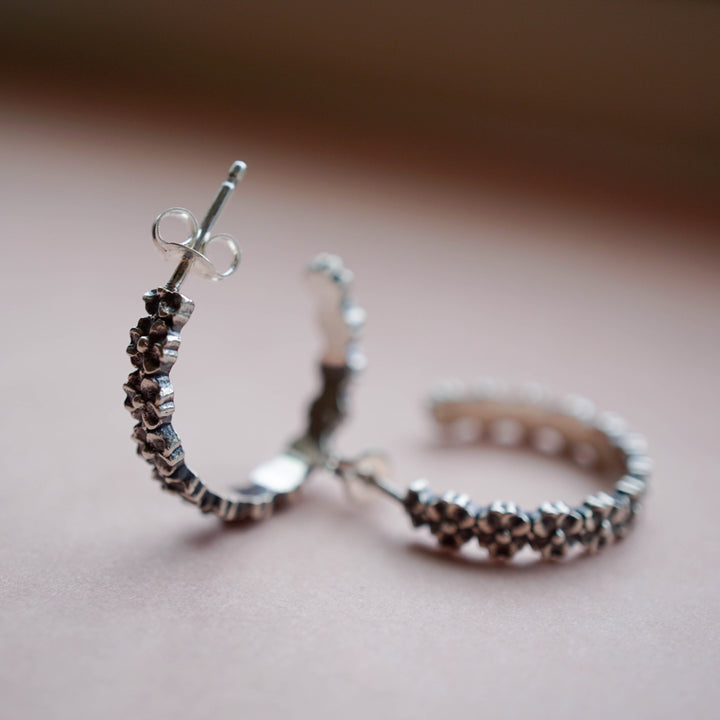 Large Forget Me Not Hoop Earring