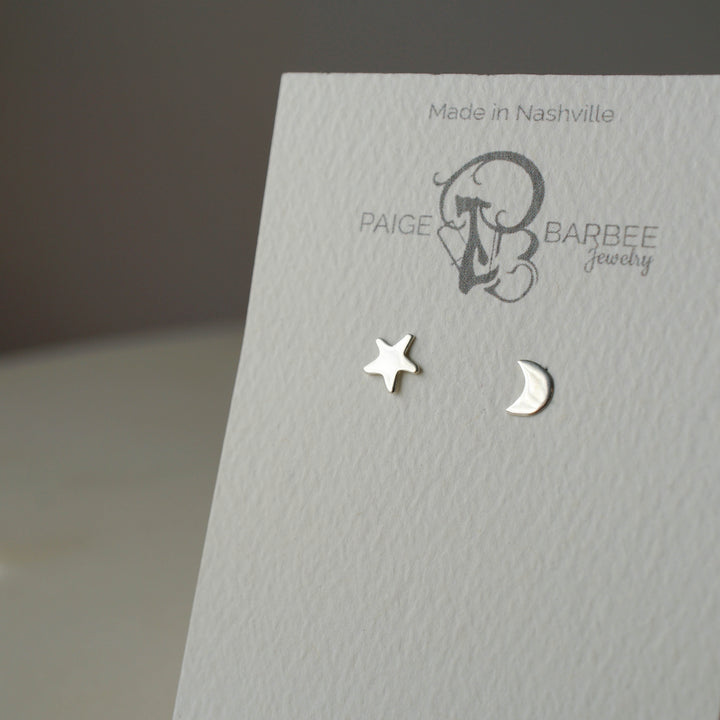 Star and Moon Studs