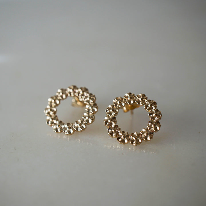 14k Wreath Earring