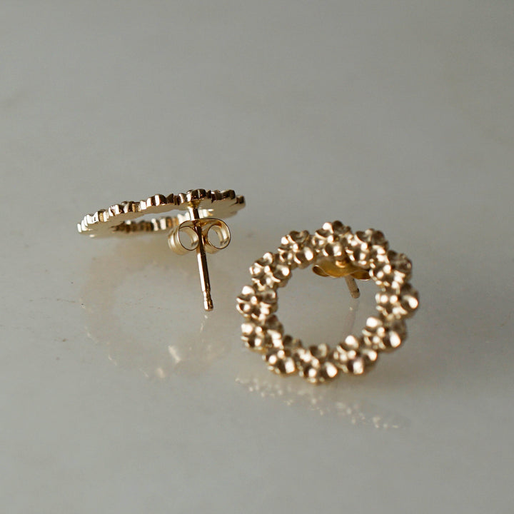 14k Wreath Earring