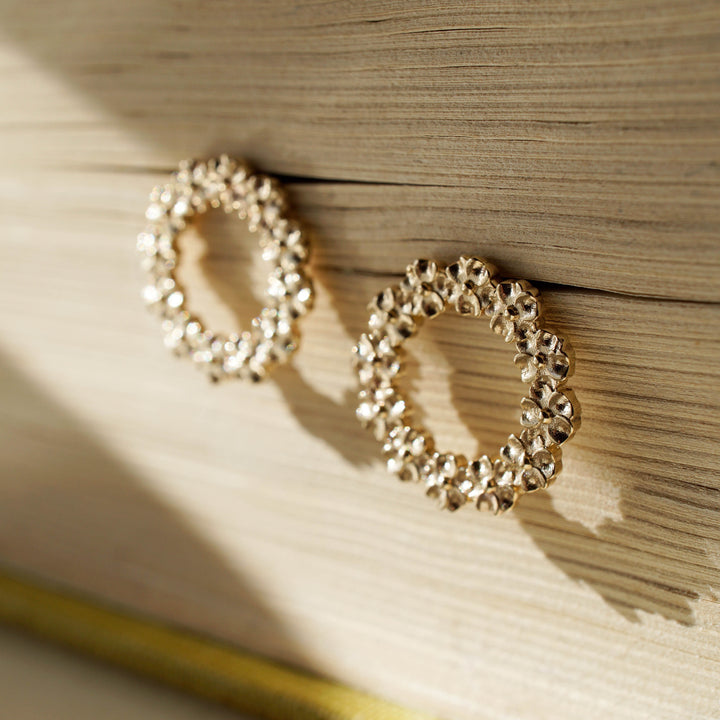 14k Wreath Earring