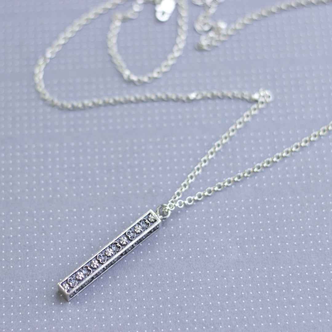 Forget Me Not Bar Necklace