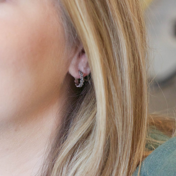 Small Forget Me Not Hoop Earring