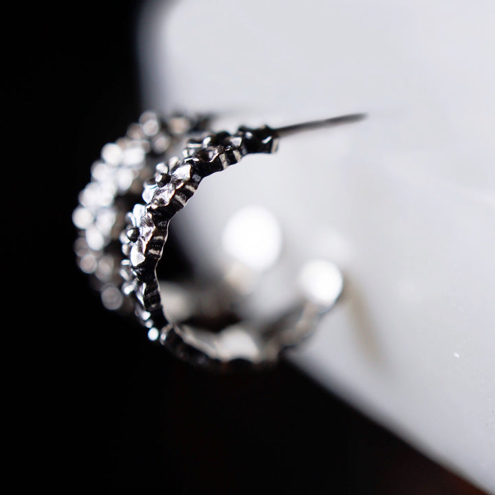 Small Forget Me Not Hoop Earring