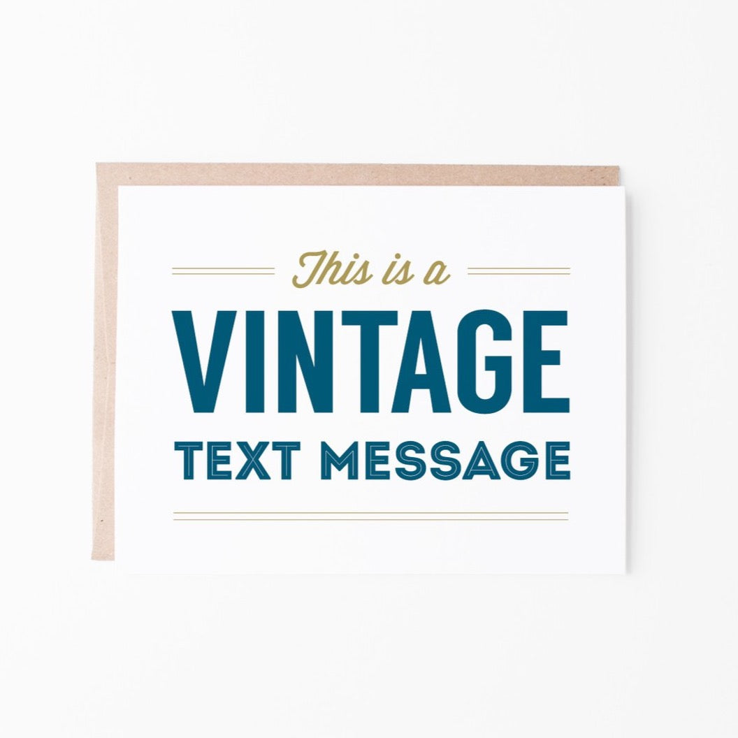 Vintage Text Card